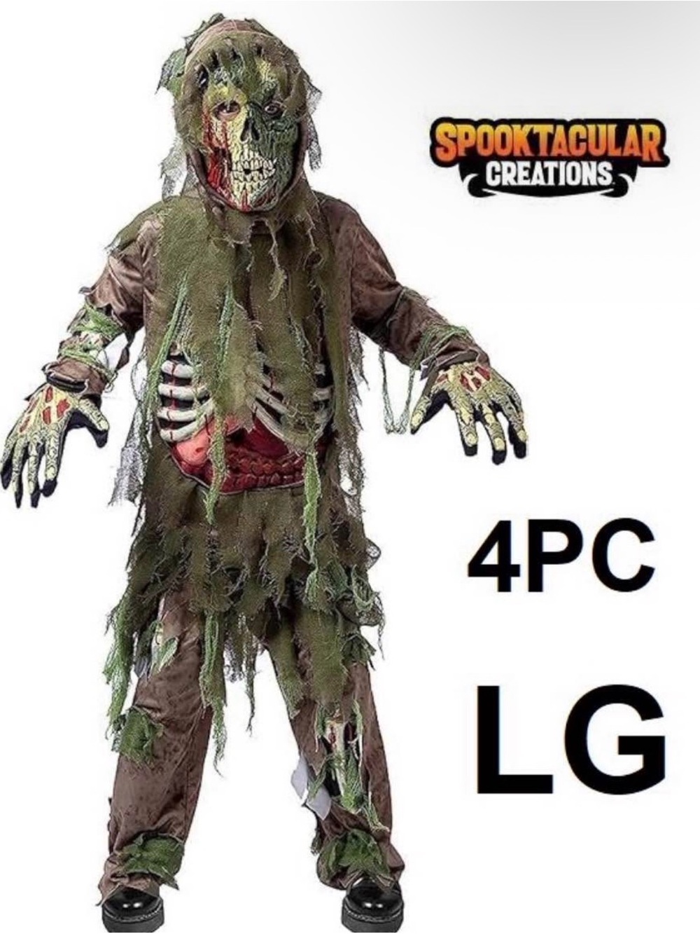 SWAMP DELUXE SKELETON LIVING DEAD ZOMBIE COSTUME